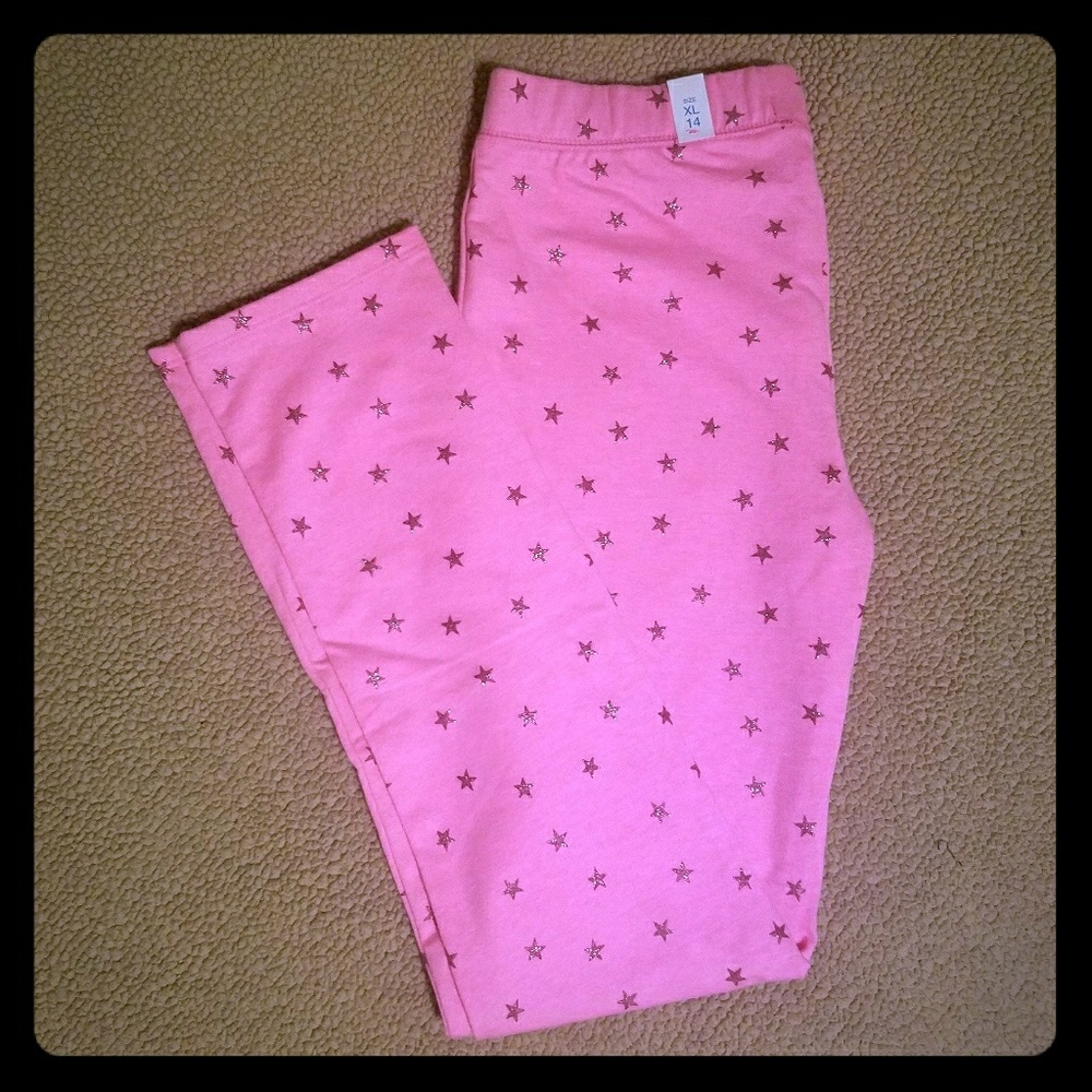 Girls Pink Star Pants